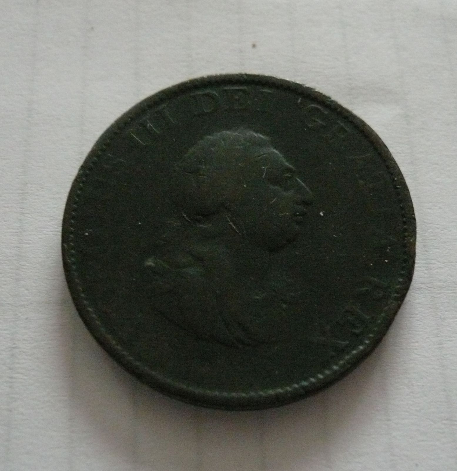 1/2 Penny, 1799, Jiří III., Anglie