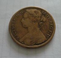 1 Penny, 1877, Viktorie, Anglie