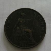 1 Penny, 1896, Viktorie, Anglie