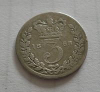 3 Pence 1868, Viktorie Anglie