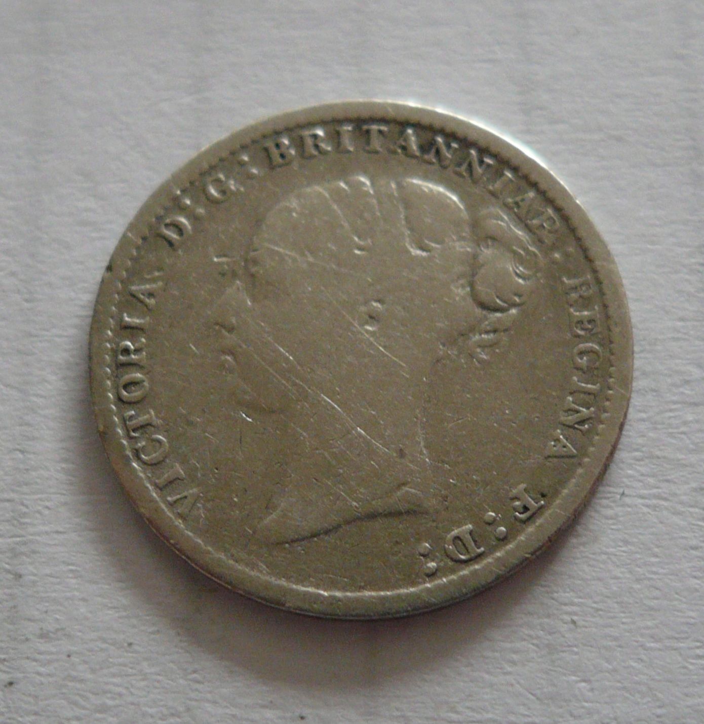 3 Pence 1883, Viktorie, Anglie