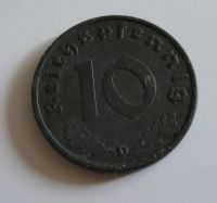 10 Pfenig, PĚKNÝ!, 1942 D, Německo