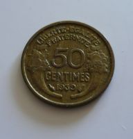 50 Centimes, 1939, Francie