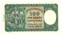 100Ks/1940-kolek ČSR/, stav UNC, série A 6 - II. vydání