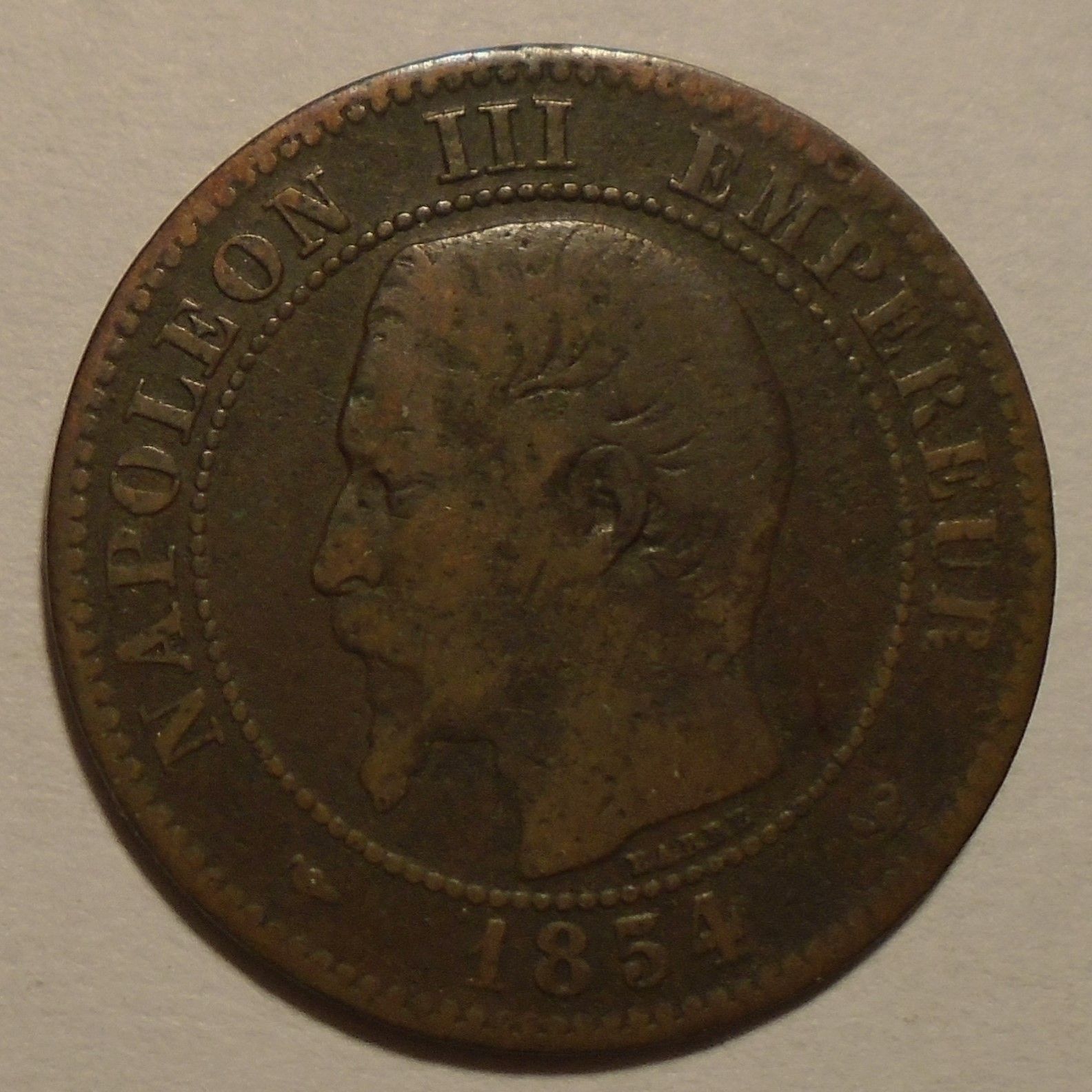 Francie 2 Cent 1854