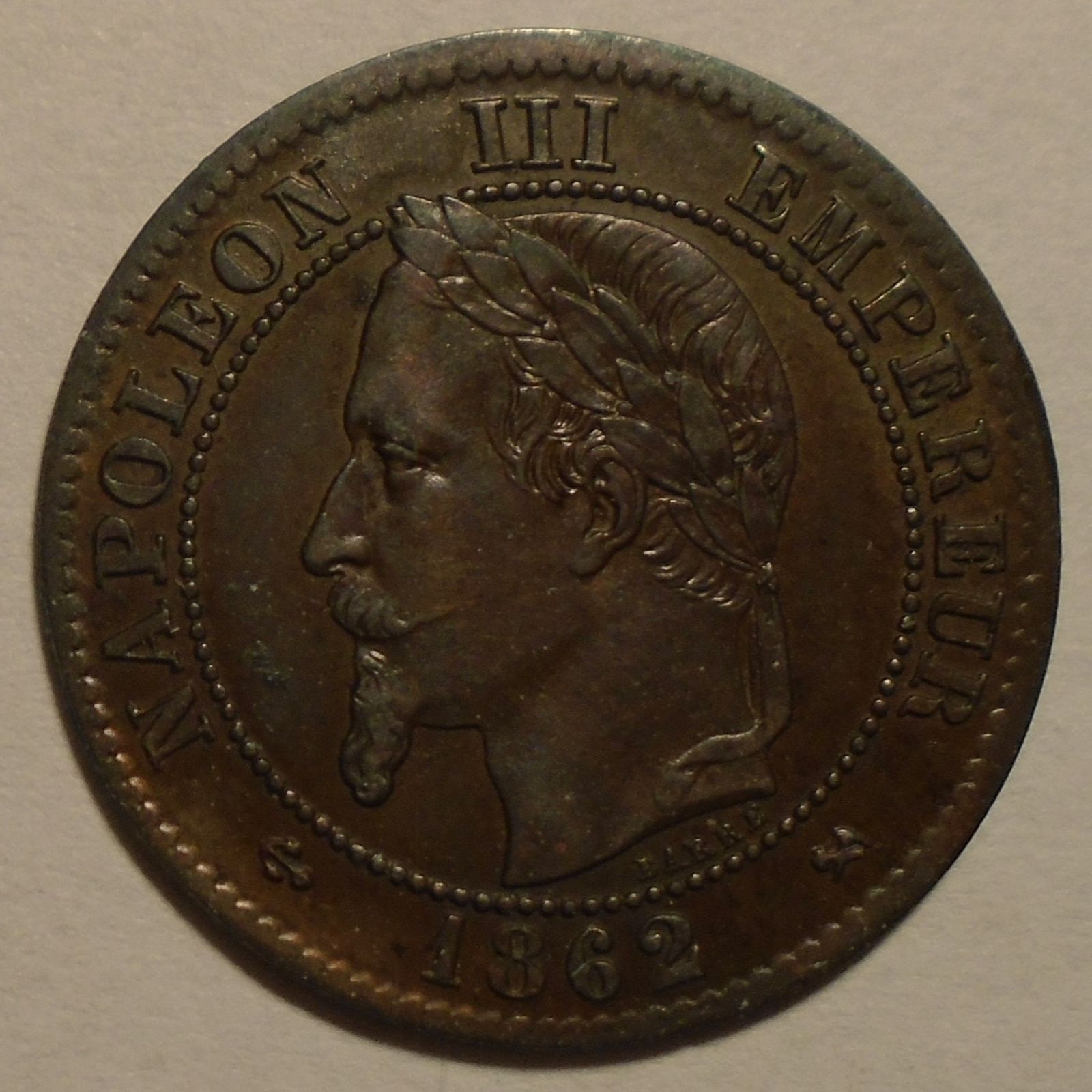 Francie 2 Cent 1862