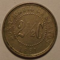 Kolumbie 2 1/2 Cent 1881