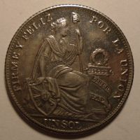Peru 1 Sol 1894 dobové falzum