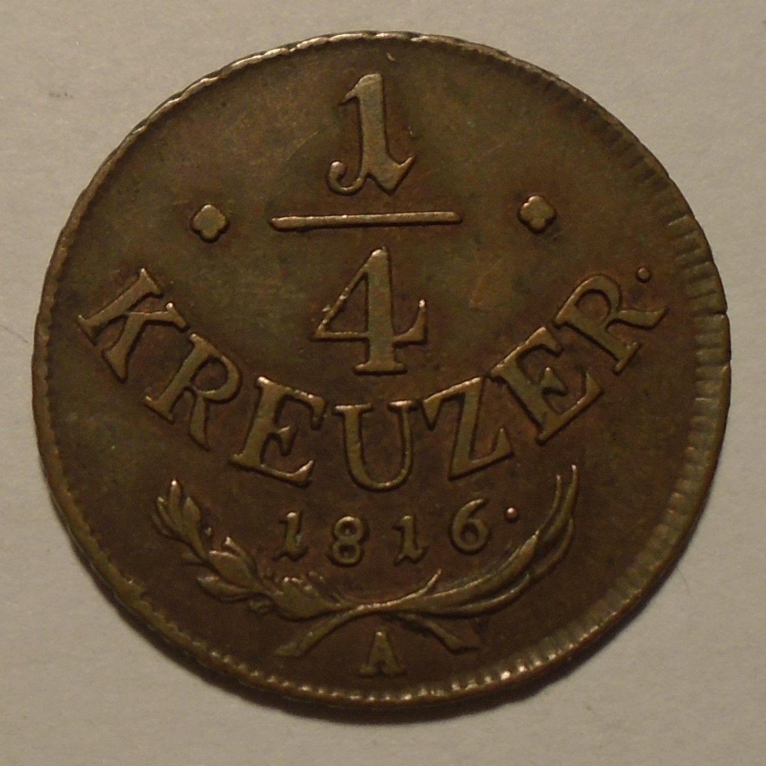 Rakousko 1/4 Krejcar František II. 1816 A pěkný
