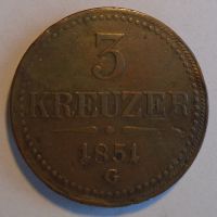 Rakousko 3 Krejcar 1851