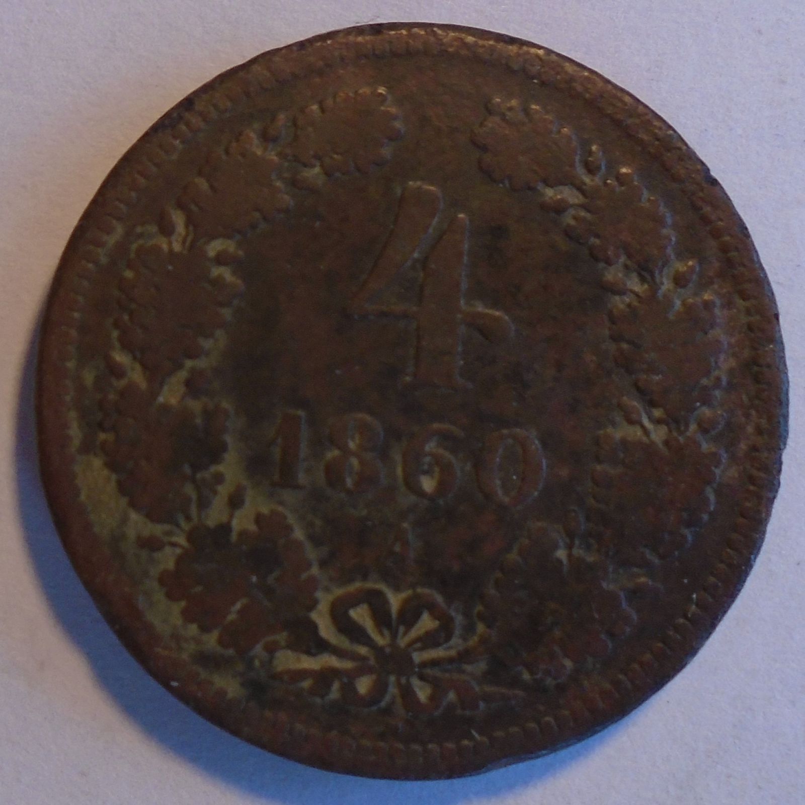 Rakousko 4 Krejcar 1860