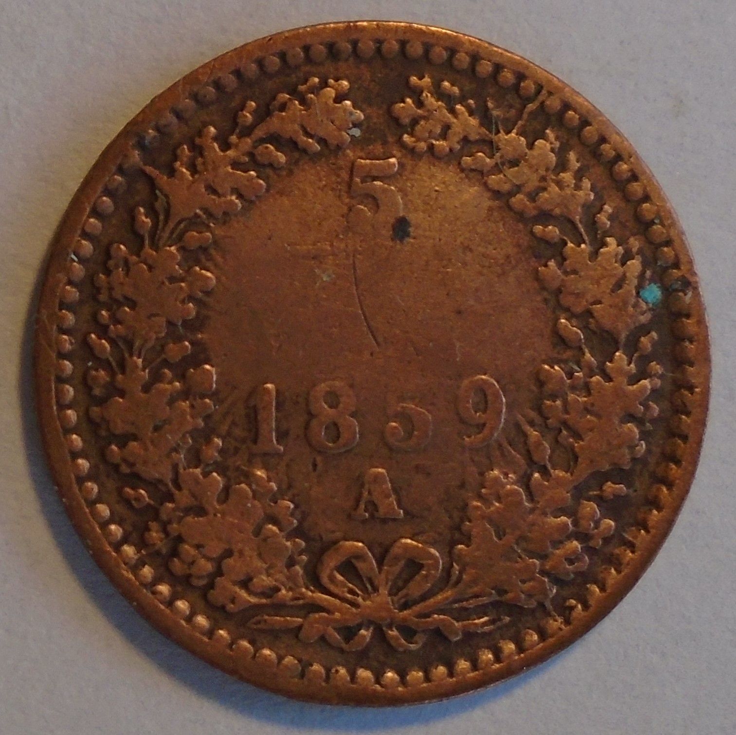 Rakousko 5/10 Krejcar 1859
