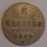 Rakousko 6 Krejcar 1849