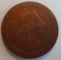 Velká Británie 2 Pence Jiří III. 1797 kopie