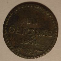 Francie 1 Cent 1851