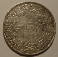 Wurttemberg 1/2 Gulden 1841