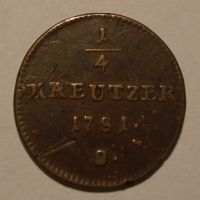 Uhry 1/4 Krejcar Josef II. 1781 B
