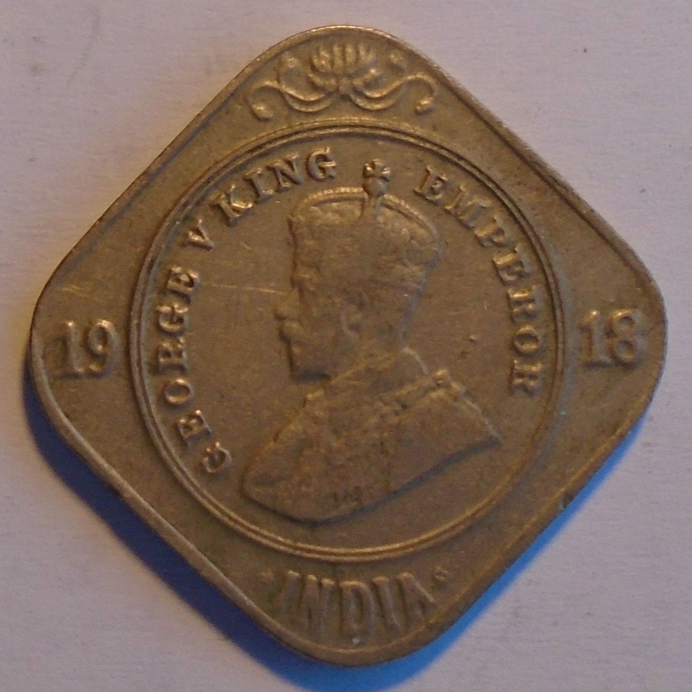 Britská Indie 2 Anna 1918