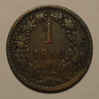 Rakousko 1 Krejcar 1860 V