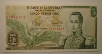Kolumbie 5 Pesos 1980