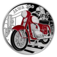 500 Kč(2022-motocykl Jawa 250), stav PROOF, etue a certifikát