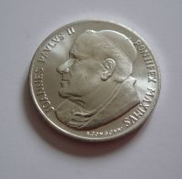 Postříbřená medaile La Pieta, Jan Pavel II., Vatikán