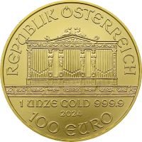Zlatá investiční mince Wiener Philharmoniker 1 Oz (2022)