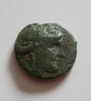 AE-19, hlava Tyche vpravo, Lysimachea, 309-220 př.n.l., Thrakie Řecko