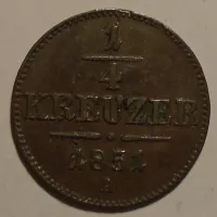 Rakousko 1/4 Krejcar 1851 A
