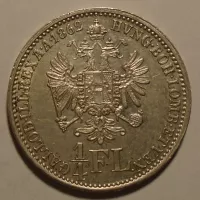 Rakousko 1/4 Zlatnik 1862 A