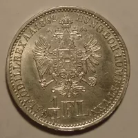 Rakousko 1/4 Zlatnik 1862 A