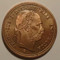 Rakousko 1 Zlatnik Cu Příbramský 1875