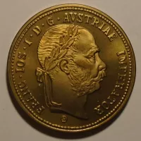 Rakousko 1 Zlatnik zlatý Příbramský 1875