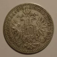 Rakousko 10 Krejcar 1869