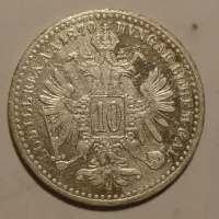 Rakousko 10 Krejcar 1870