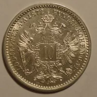 Rakousko 10 Krejcar 1872 stav