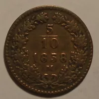 Rakousko 5/10 Krejcar 1858 M