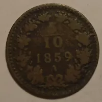 Rakousko 5/10 Krejcar 1859 A