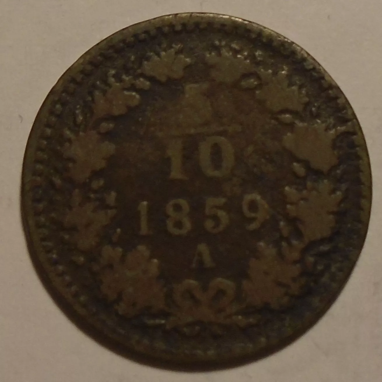 Rakousko 5/10 Krejcar 1859 A