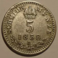 Rakousko 5 Krejcar 1858 A