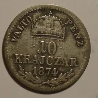 Uhry 10 Krejcar 1874 KB