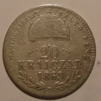 Uhry 20 Krejcar 1869 KB