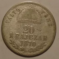 Uhry 20 Krejcar 1870 GYF Valto Penz