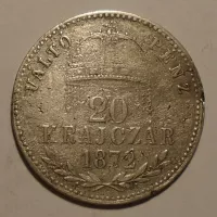 Uhry 20 Krejcar 1872 KB Valto Penz