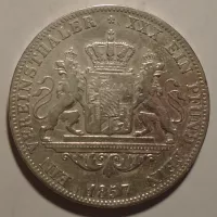 Bavorsko Tolar 1857 Maxmilián II.