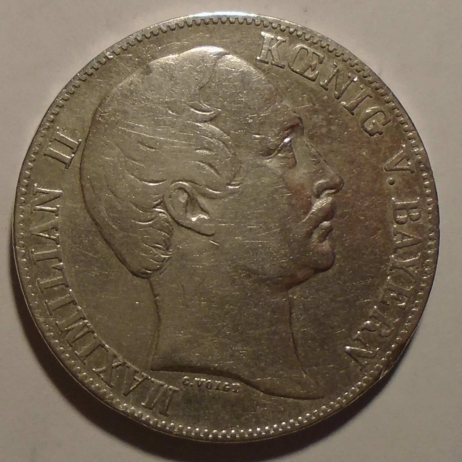 Bavorsko Tolar 1857 Maxmilián II.