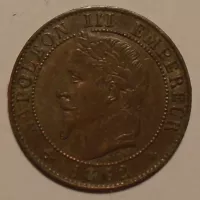 Francie 1 Cent 1862 A Napoleon III.