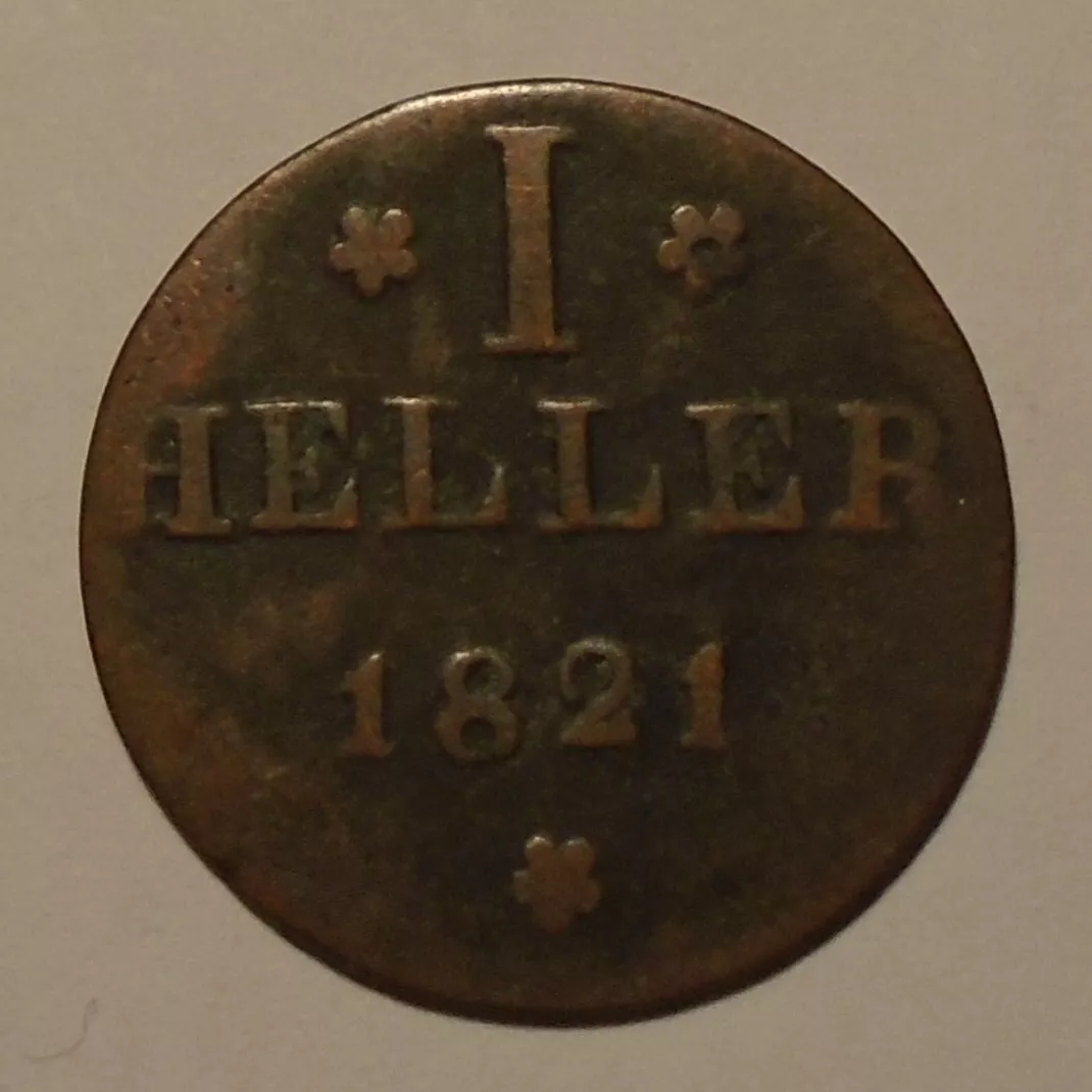 Frankfurt 1 Heller 1821