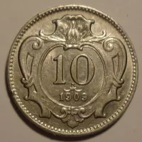 Rakousko 10 Haléř 1909 pěkný