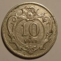 Rakousko 10 Haléř 1911
